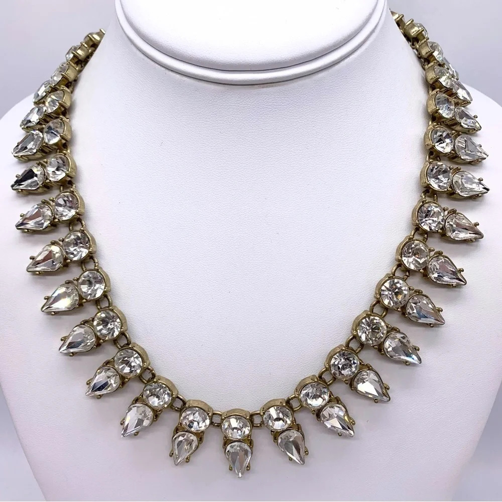 J. Crew Jeweled Teardrop Necklace